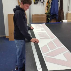 custom vinyl graphic fabrication